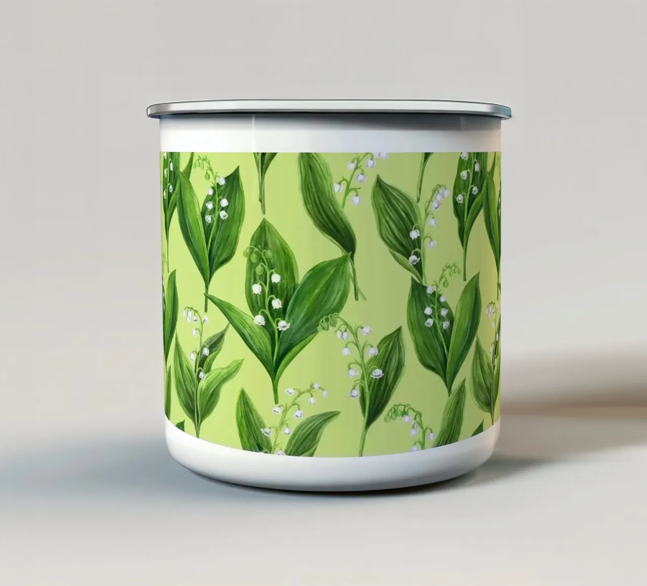 Il mughetto tazza in smalto da Painted Nature
