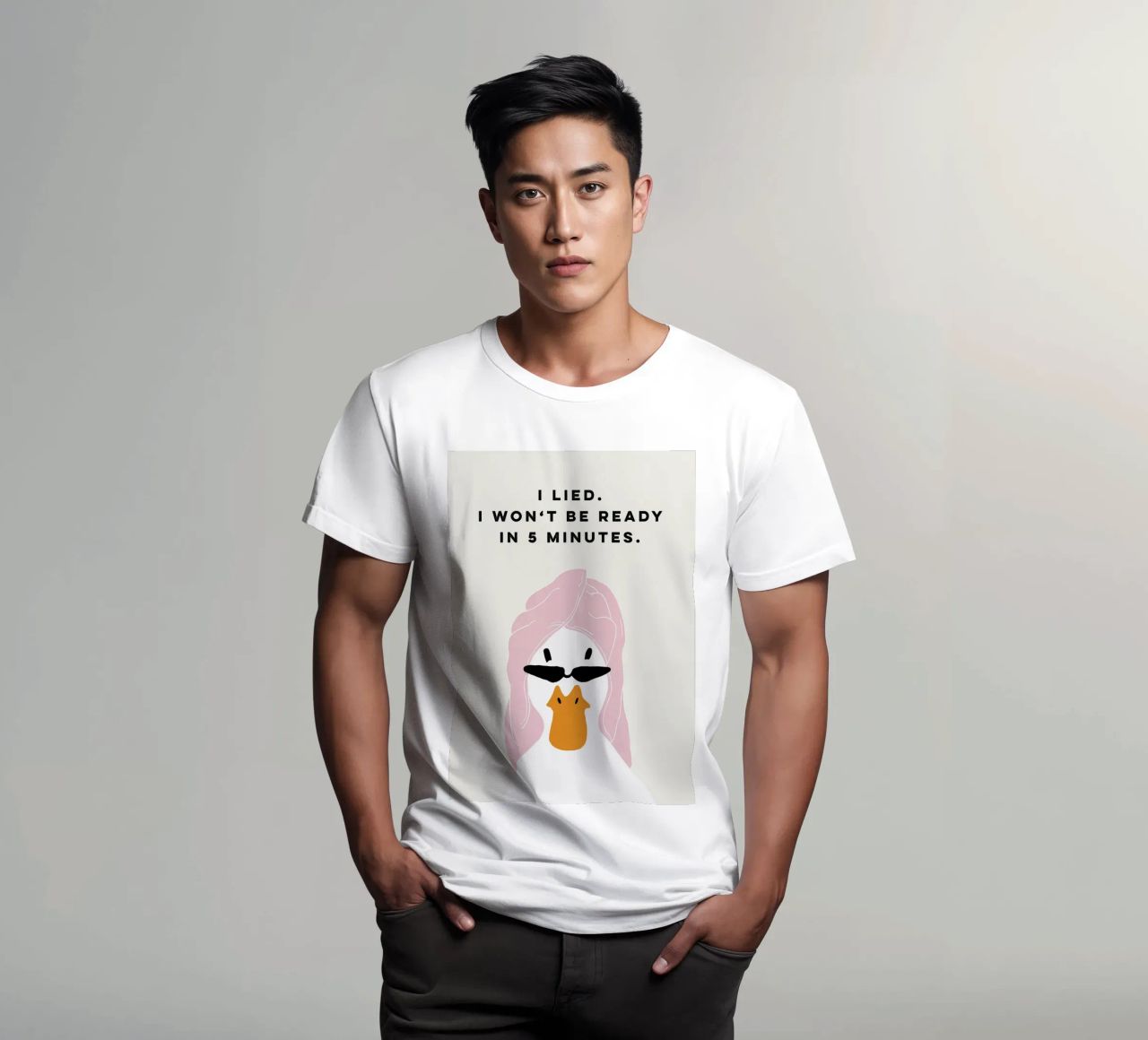 Running late Duck t-shirt da thesoulhugclub