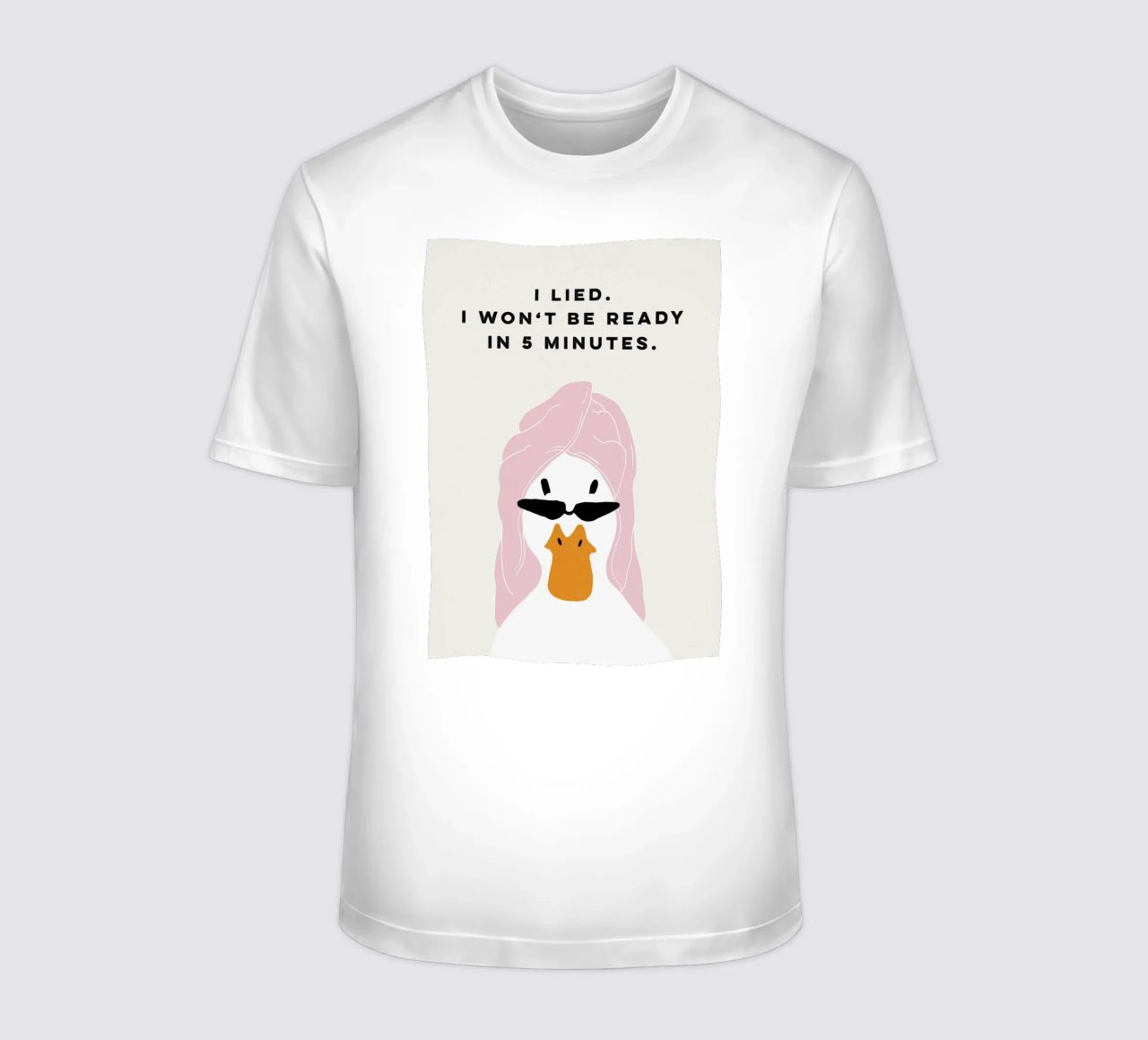 Running late Duck t-shirt da thesoulhugclub