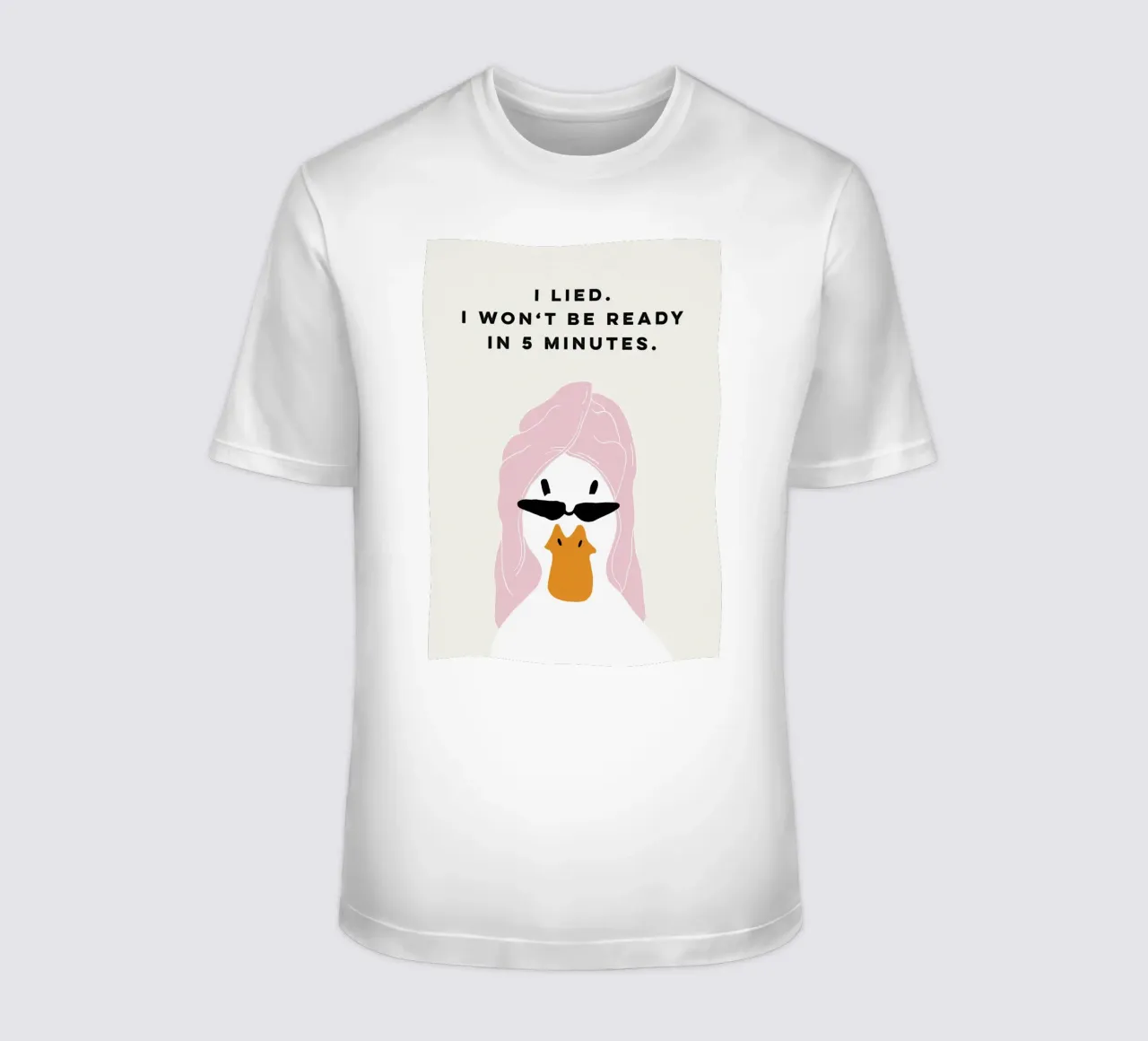 Running late Duck t-shirt da thesoulhugclub