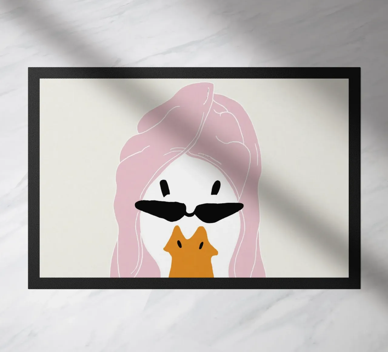 Running late Duck Fußmatte von thesoulhugclub