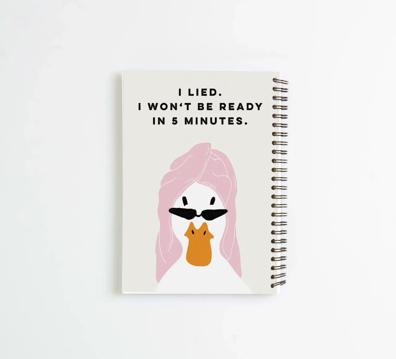 Running late Duck spiral notebook by thesoulhugclub