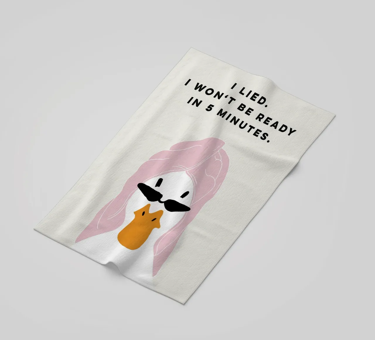 Running late Duck Strandtuch von thesoulhugclub