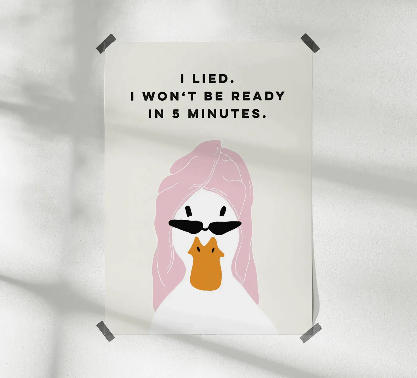 Running late Duck poster da thesoulhugclub
