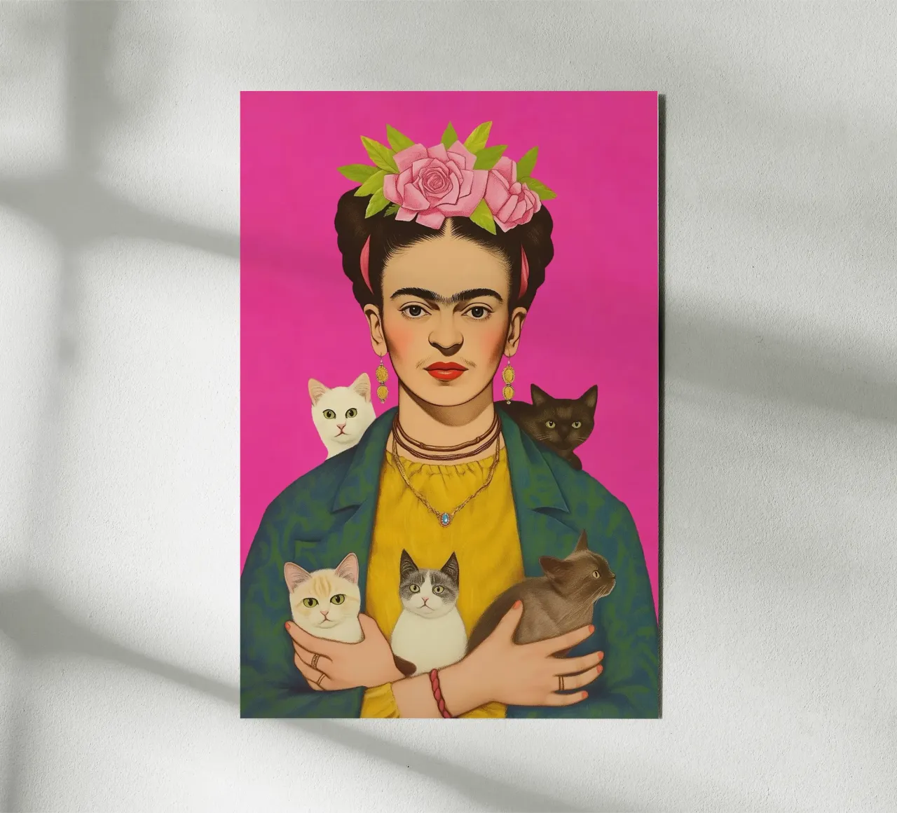 Cute little cats with Frida alu-dibond by Carinaprint