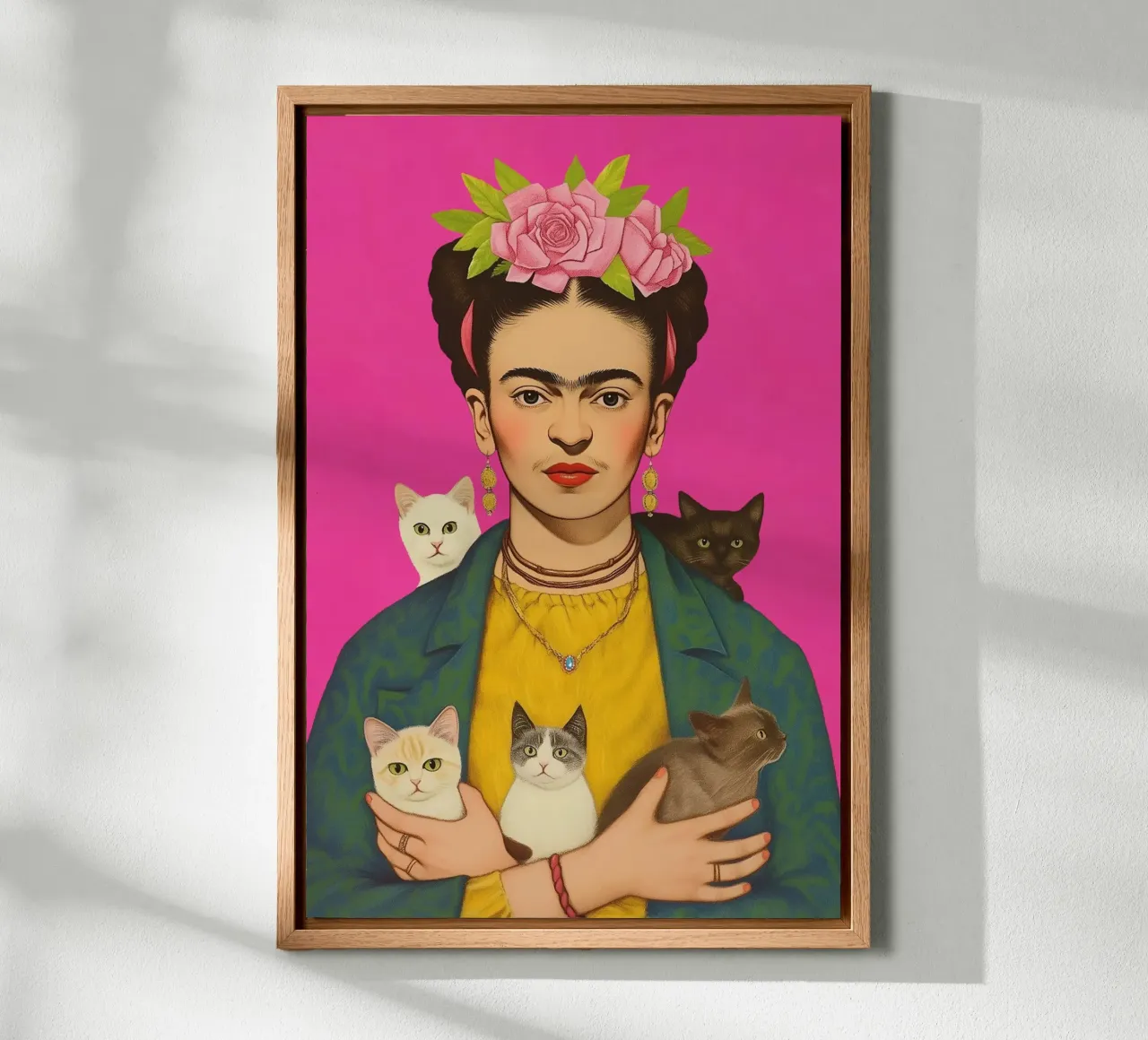 Cute little cats with Frida canvas by Carinaprint