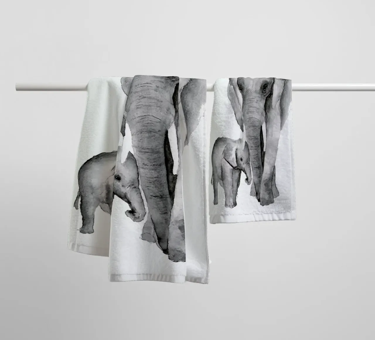 Elephant Mama asciugamano da bagno da Larissa van der Laan