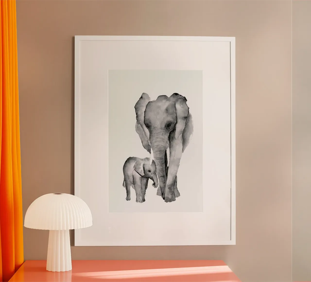 Elephant Mama poster by Larissa van der Laan