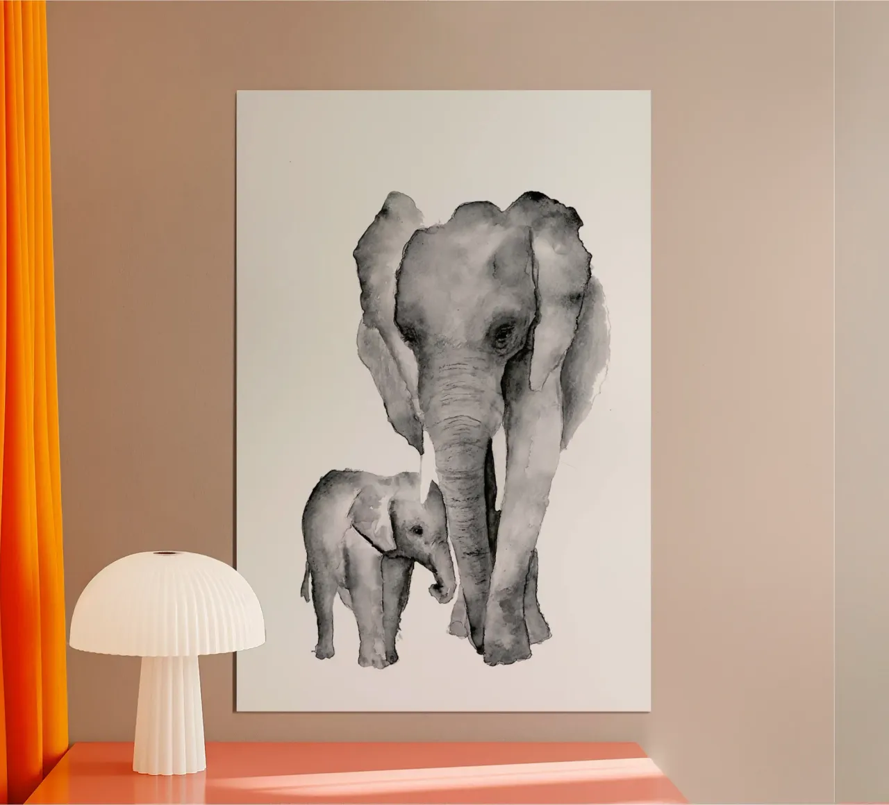 Elephant Mama poster by Larissa van der Laan