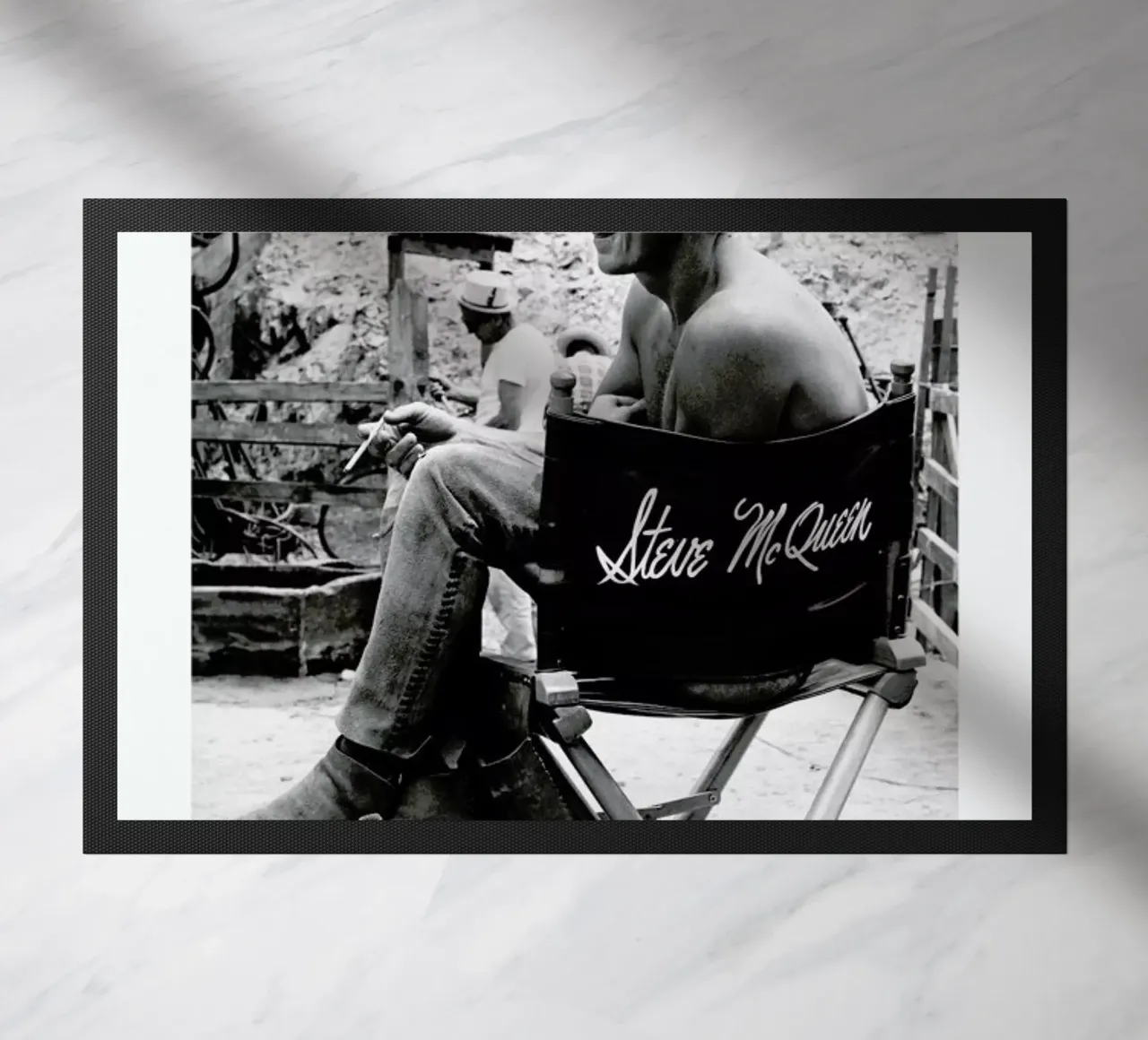 Steve McQueen taking a break, 1966 zerbino da Gallery Print and Art Limited