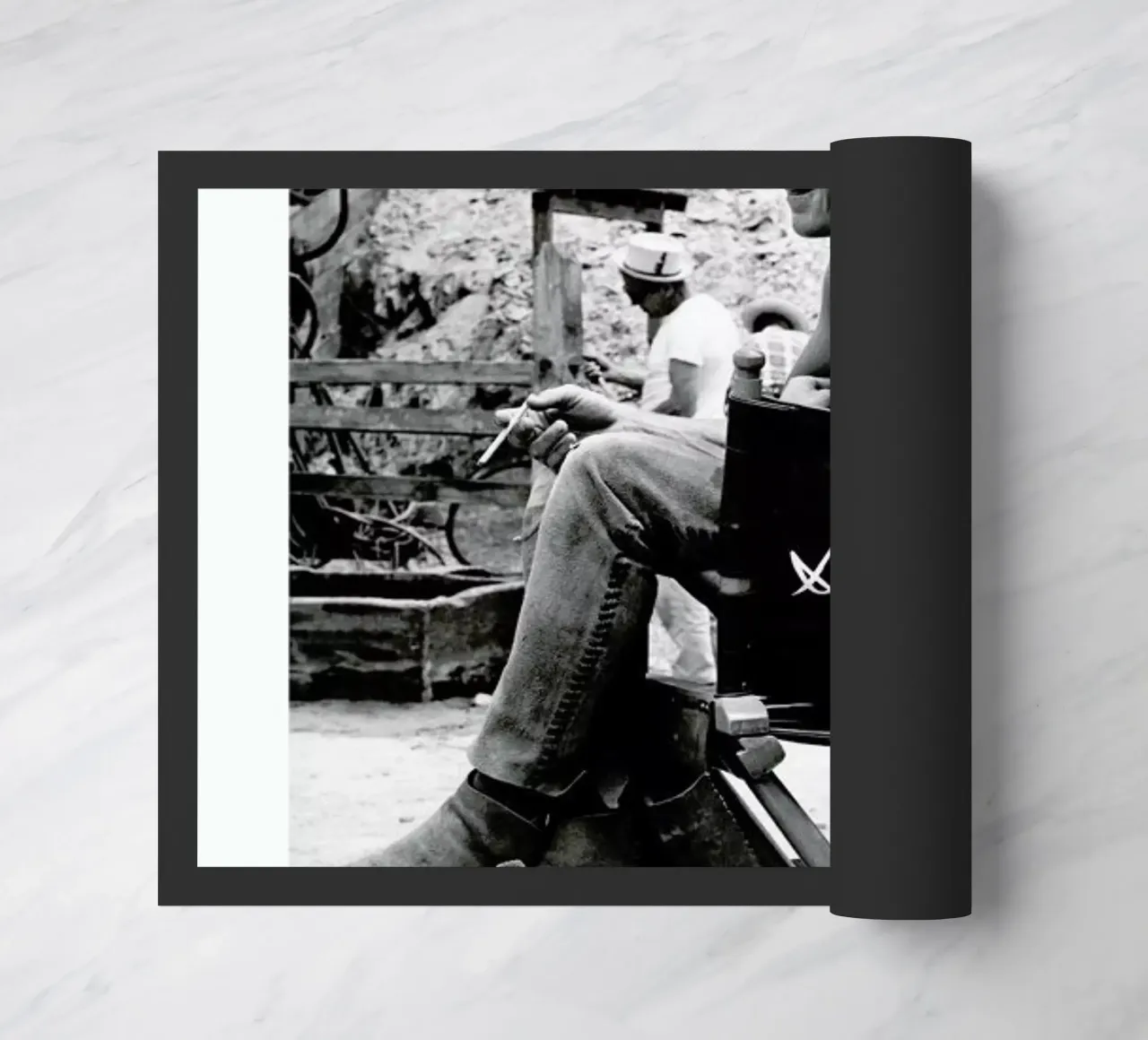 Steve McQueen taking a break, 1966 zerbino da Gallery Print and Art Limited