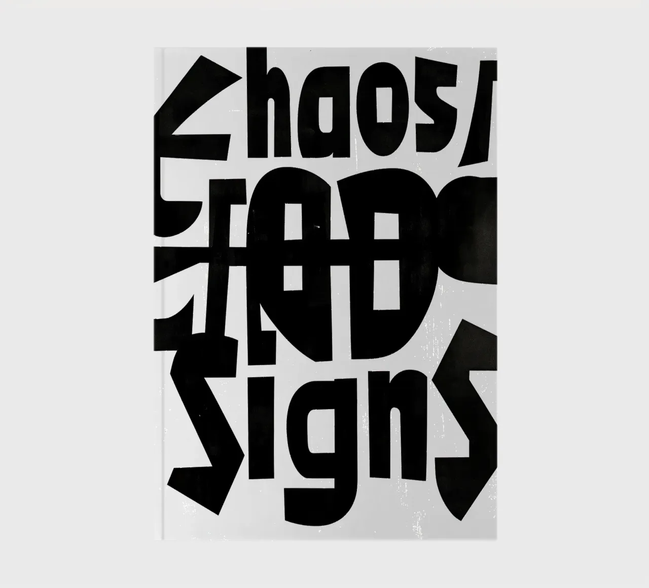 Chaos & Signs | Typographic Artwork notebook by Autofocus