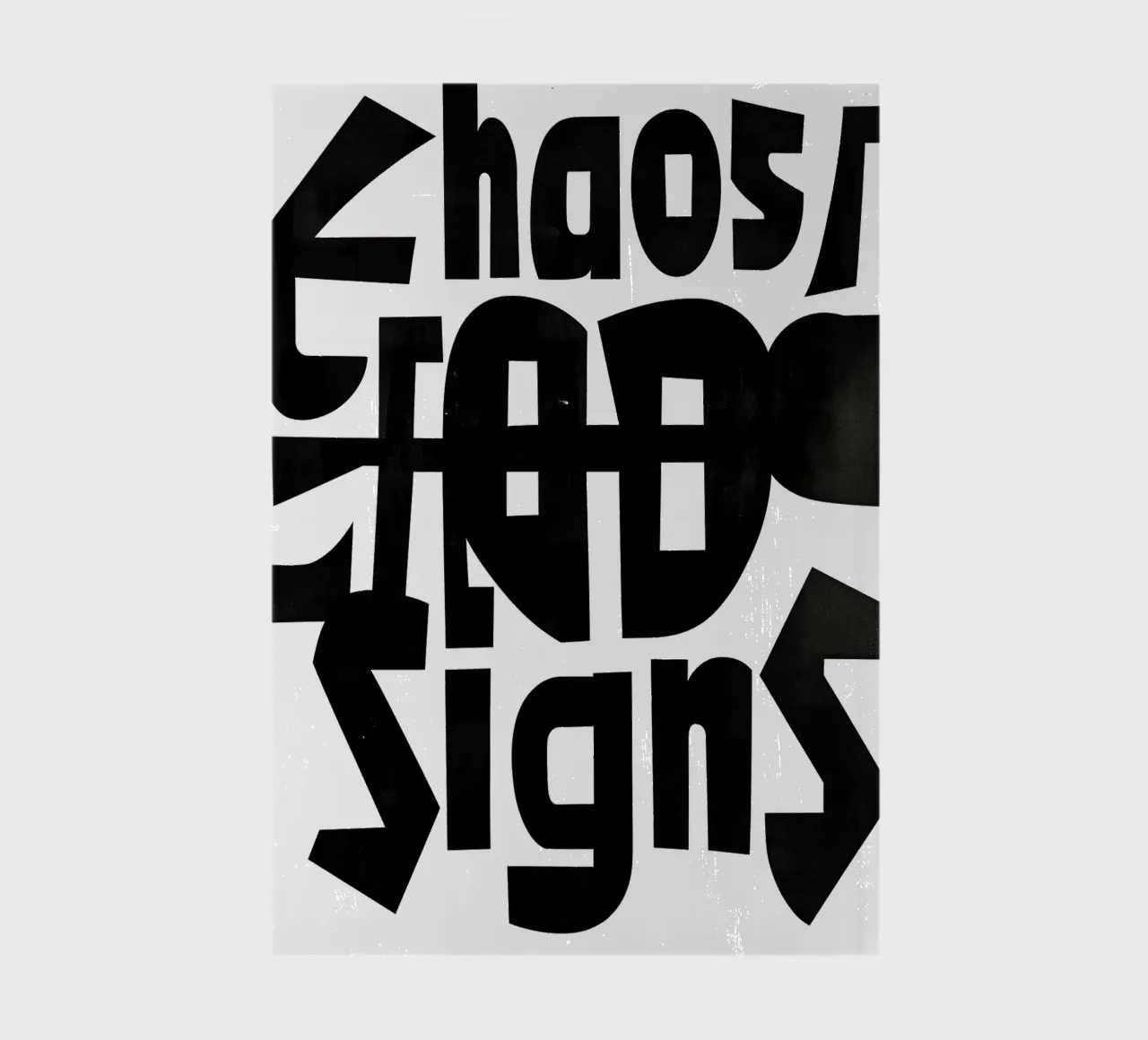 Chaos & Signs | Typographic Artwork notebook by Autofocus
