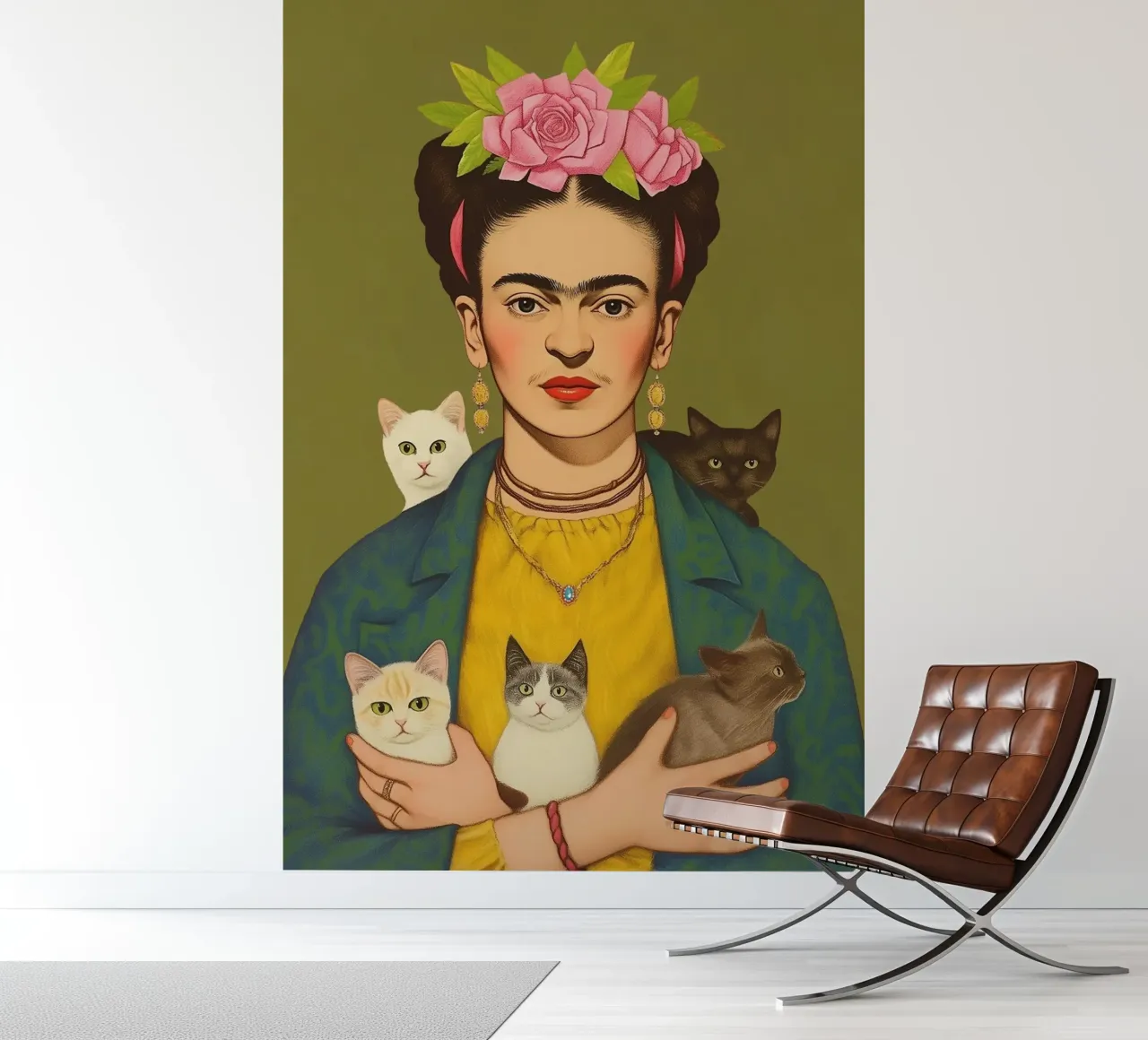 Schmuse-Katzen mit Frida Fototapete von Carinaprint