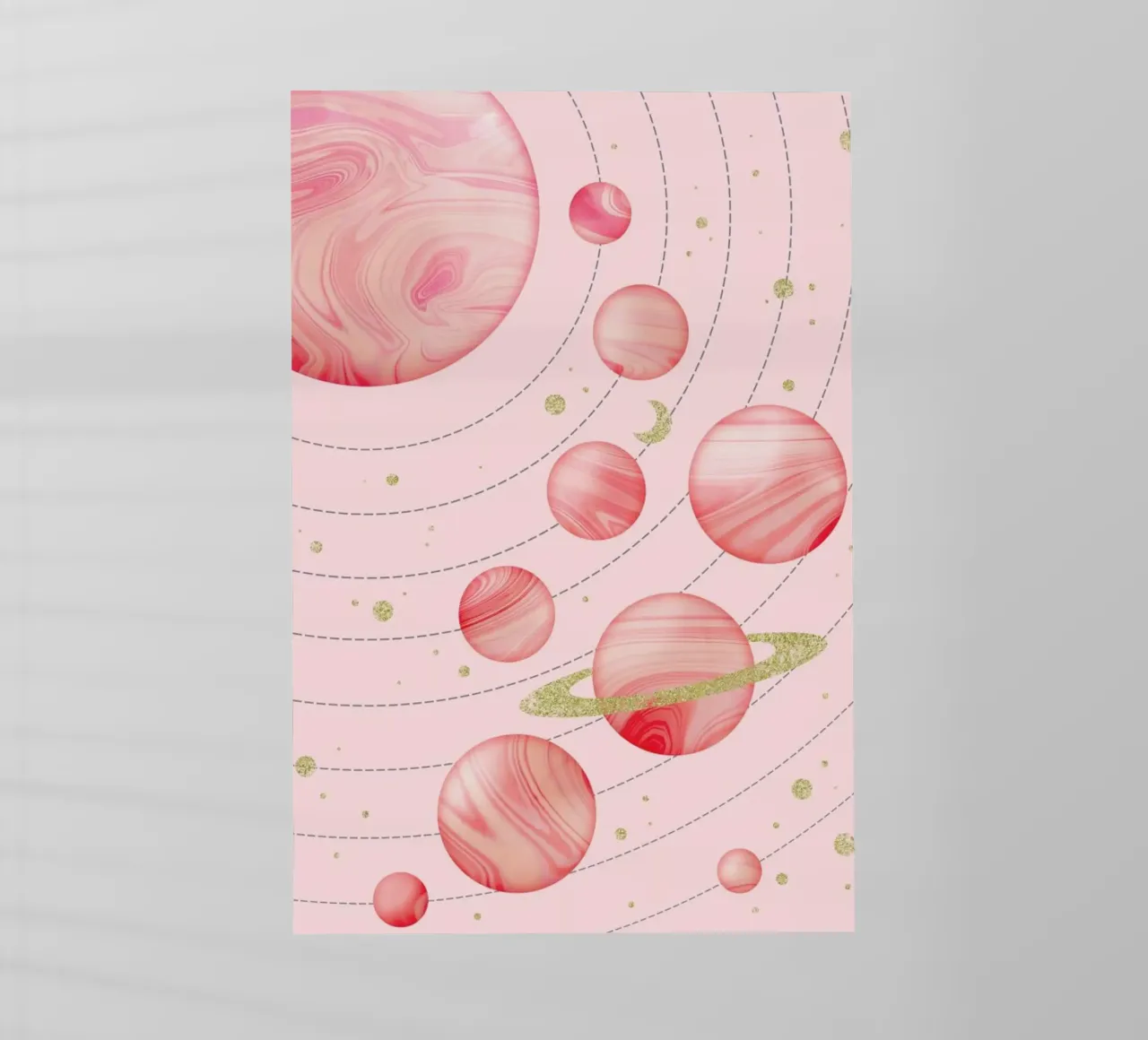 Pink Solar System pellicola backlit da cafelab