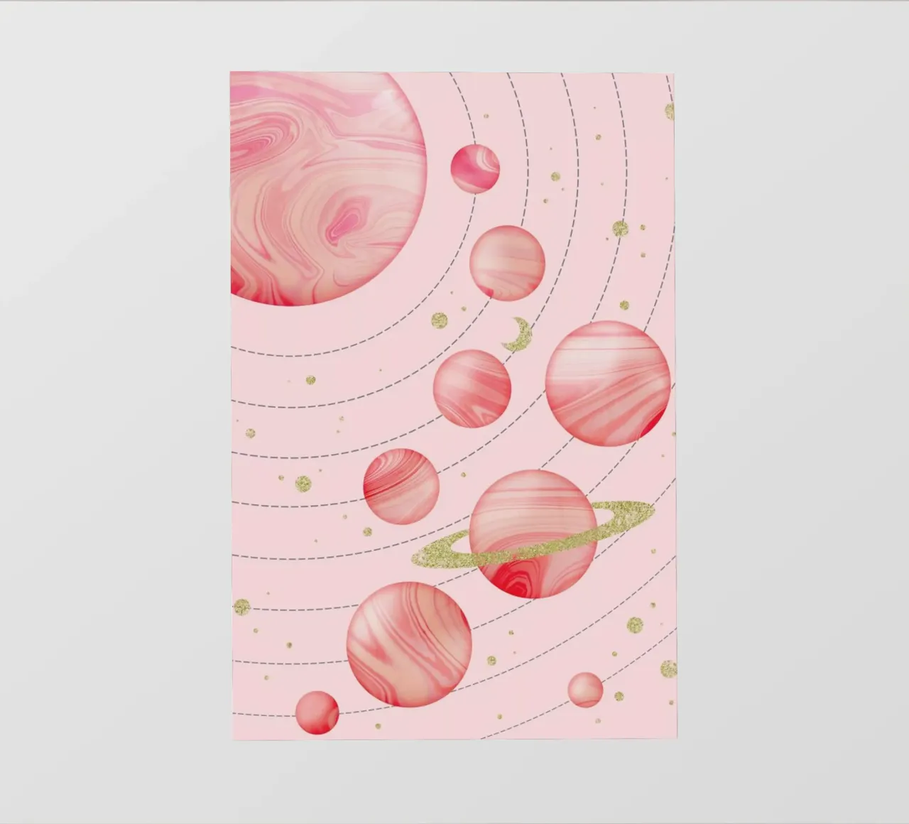 Pink Solar System pellicola backlit da cafelab