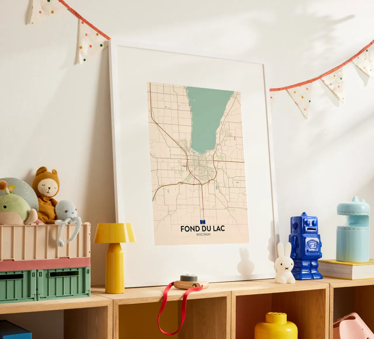 Fond Du Lac WI poster con telaio in plastica da Jacob W MICKELSON