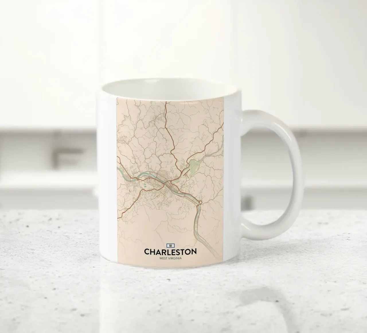 Charleston WV tazza in ceramica da Jacob W MICKELSON
