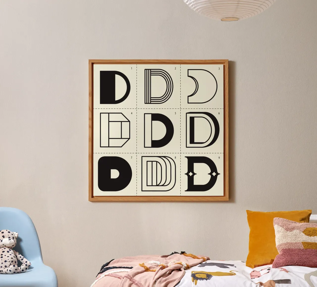 Letter D Alu-Dibond von Lidia Blomgren