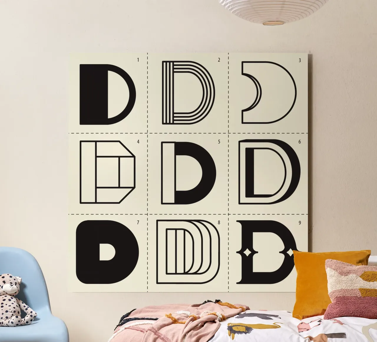 Letter D Alu-Dibond von Lidia Blomgren
