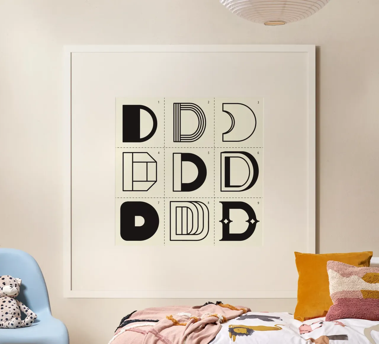 Letter D poster con telaio in alluminio da Lidia Blomgren