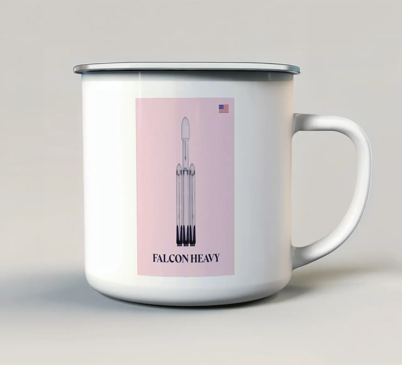 Falcon Heavy 3 tazza in smalto da Marc Schulthess