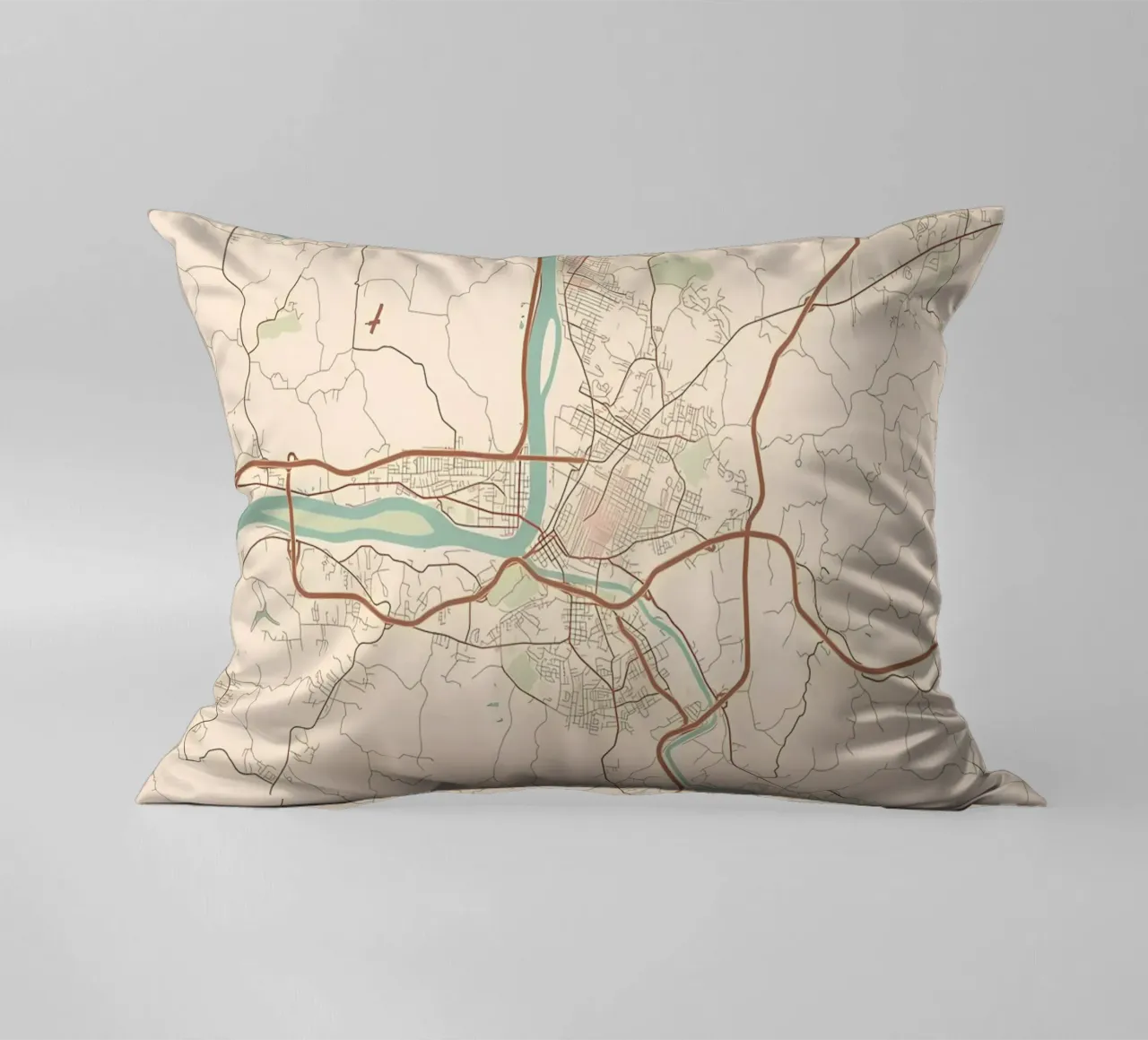 Parkersburg WV decorative cushion by Jacob W MICKELSON