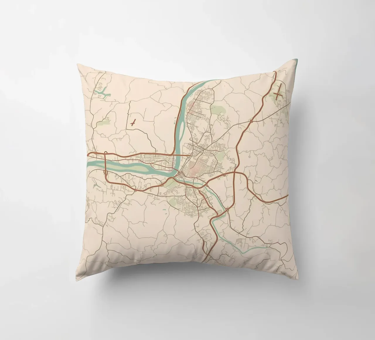 Parkersburg WV decorative cushion by Jacob W MICKELSON