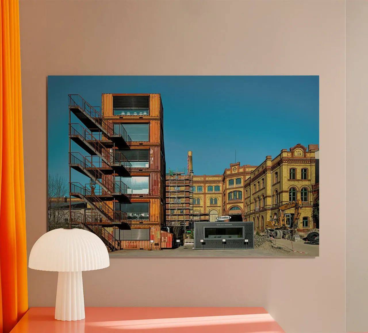 Ottobock poster con telaio in legno da Michael Belhadi