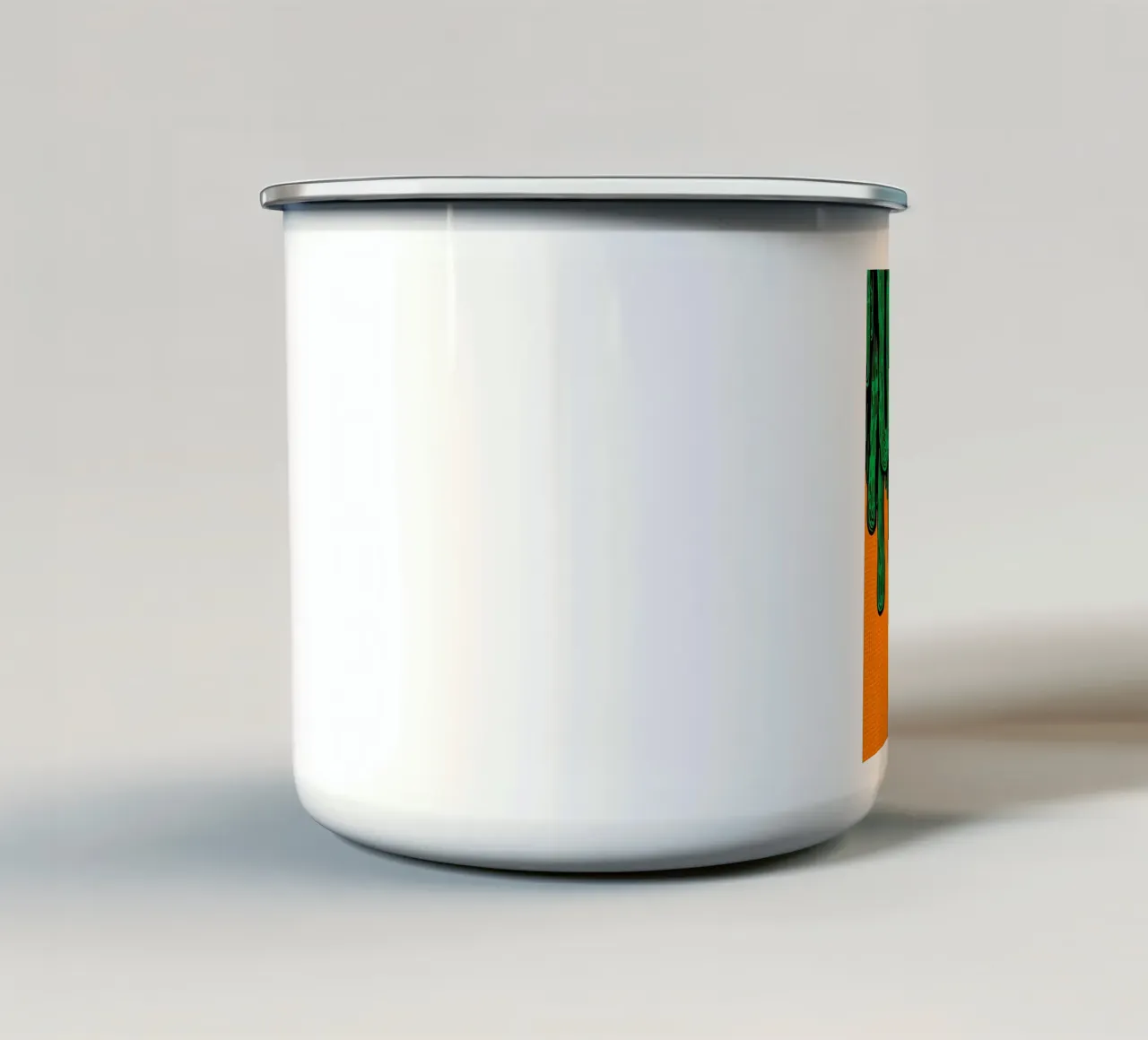 Cetriolo che gocciola - Pop Art tazza in smalto da ColorCrash Gallery