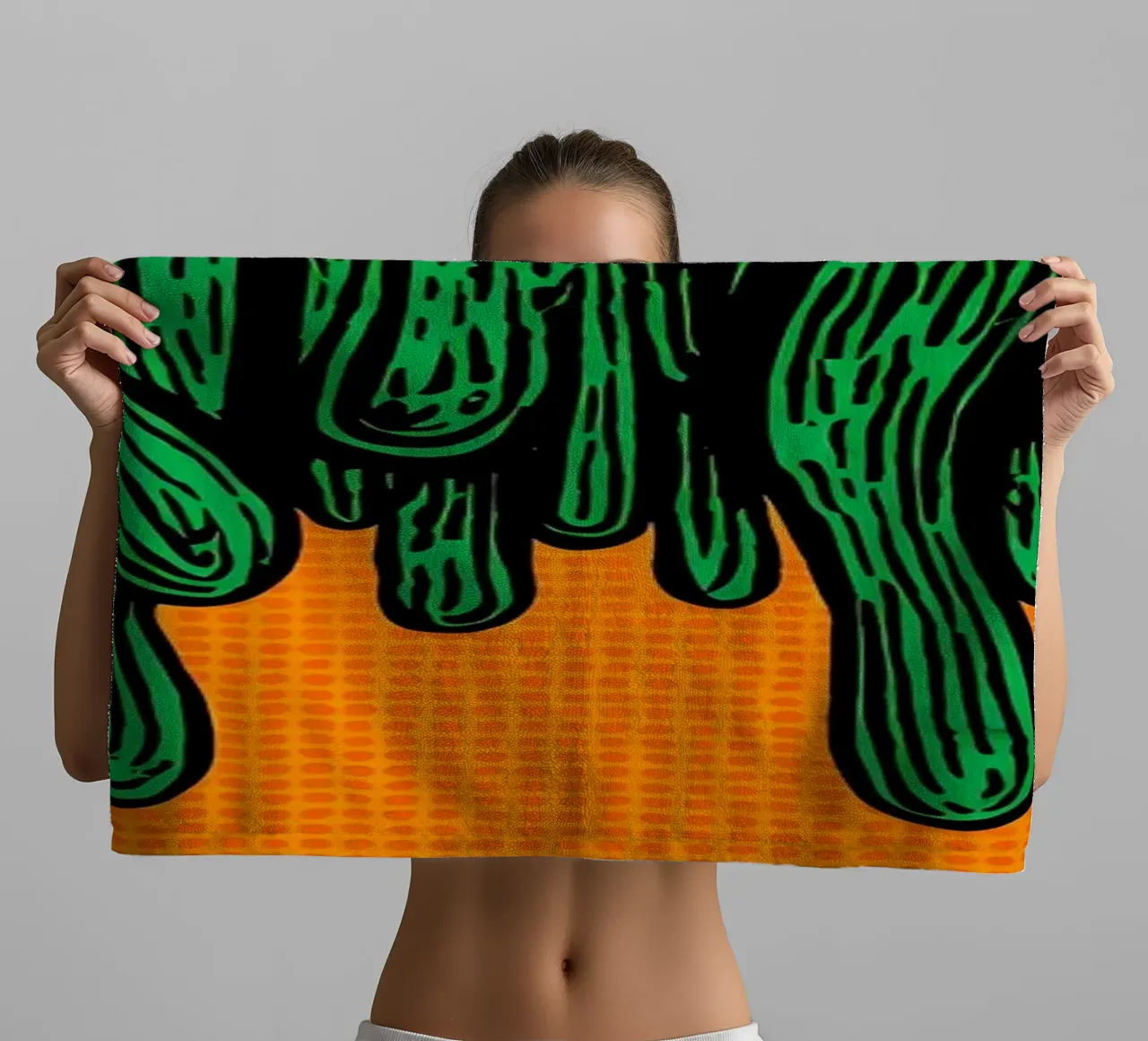 Cucumber Dripping - Pop Art towel by ColorCrash Gallery