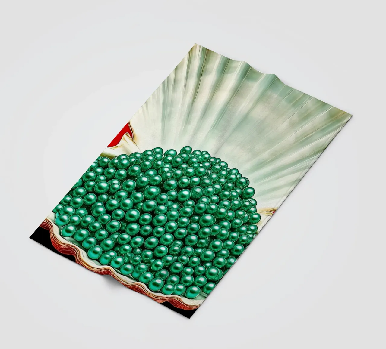 Perlmuschel - Pop Art Fleecedecke von ColorCrash Gallery