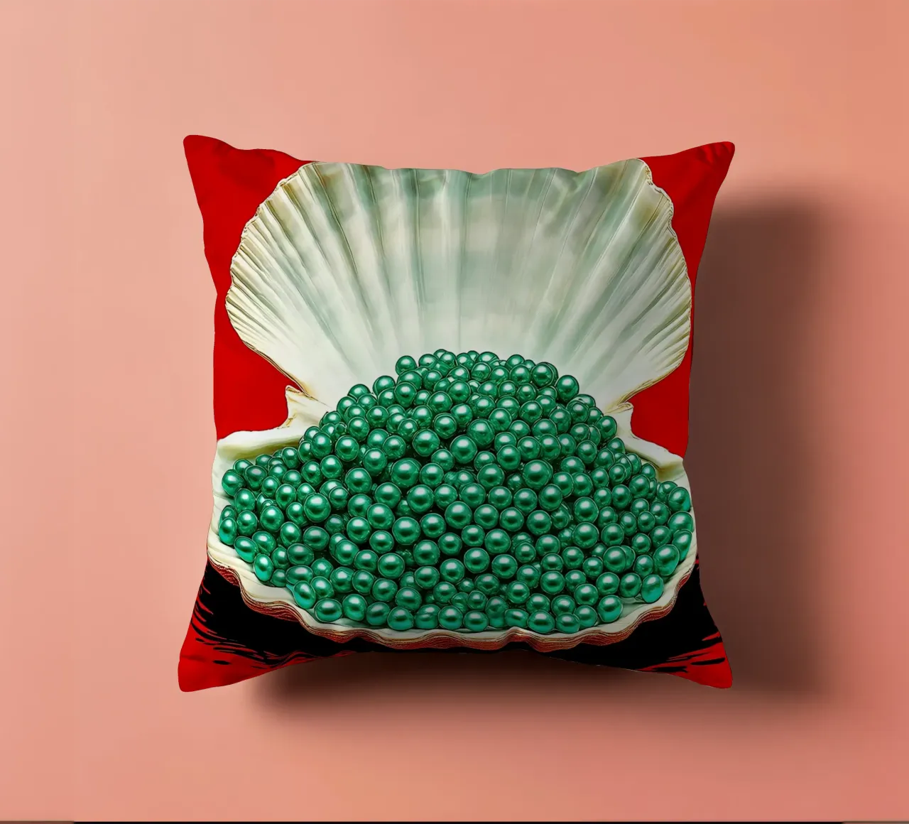 Pearl Shell - Pop Art decorative cushion by ColorCrash Gallery