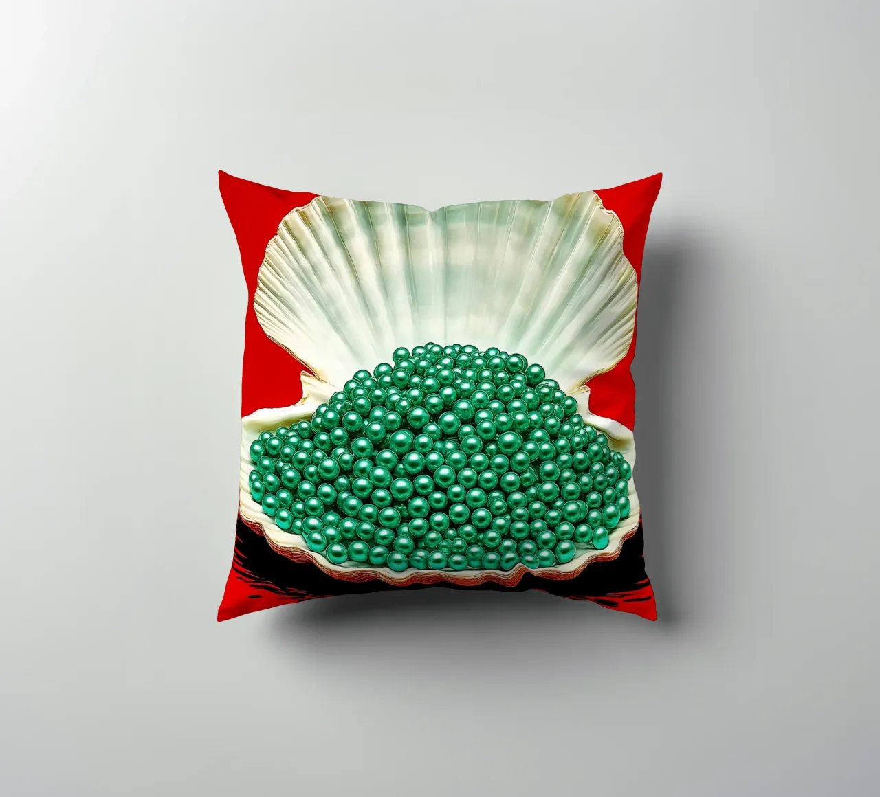 Pearl Shell - Pop Art decorative cushion by ColorCrash Gallery