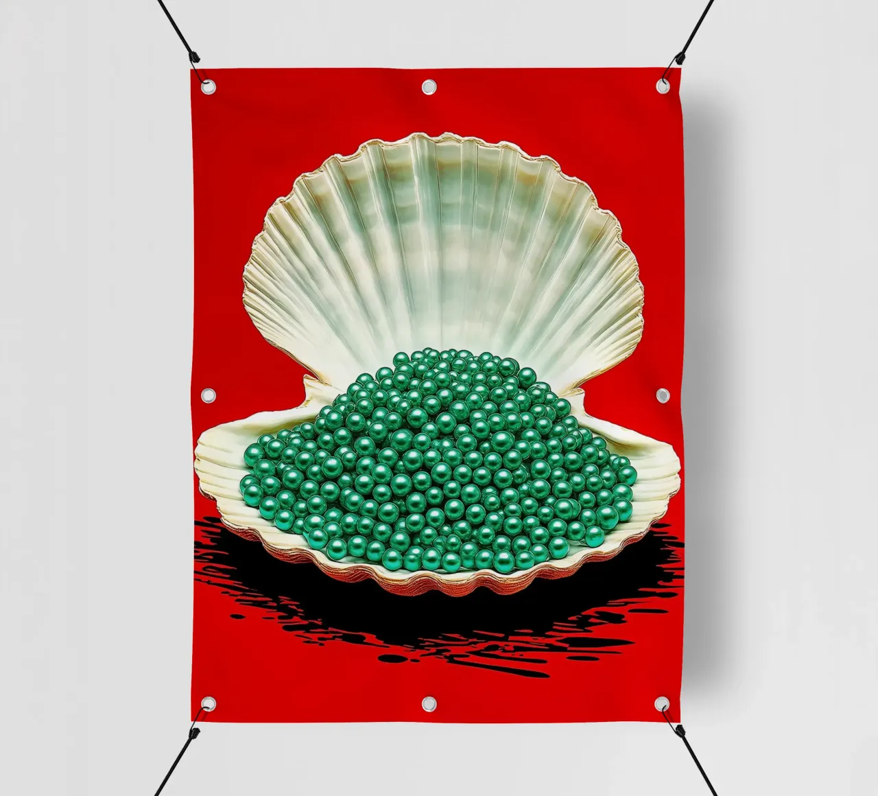 Conchiglia di perle - Pop Art telo in pvc da ColorCrash Gallery