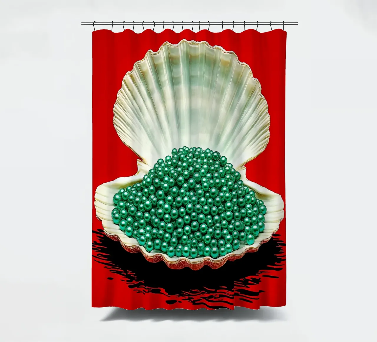 Perlmuschel - Pop Art Duschvorhang von ColorCrash Gallery