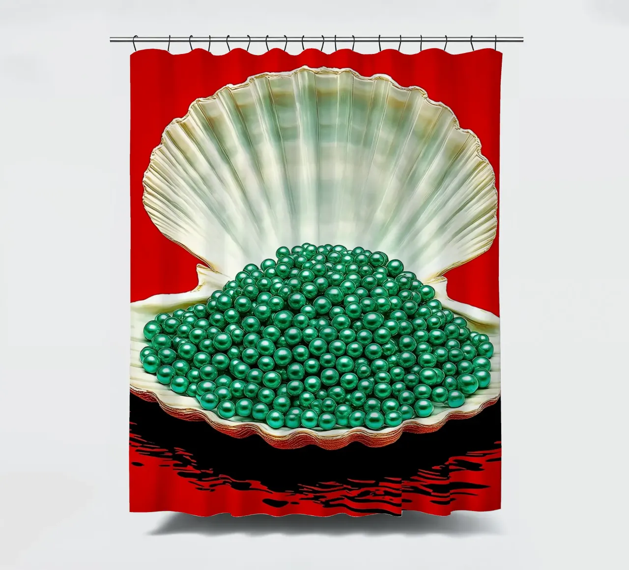 Perlmuschel - Pop Art Duschvorhang von ColorCrash Gallery