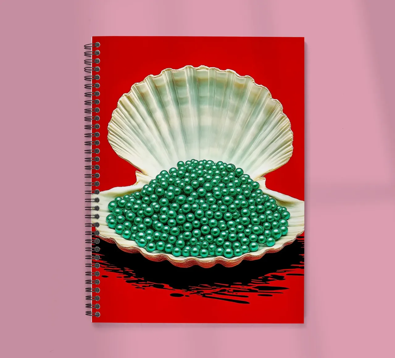 Pearl Shell - Pop Art spiral notebook by ColorCrash Gallery