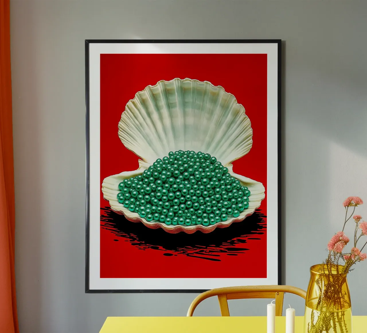 Perlmuschel - Pop Art Hahnemühle von ColorCrash Gallery