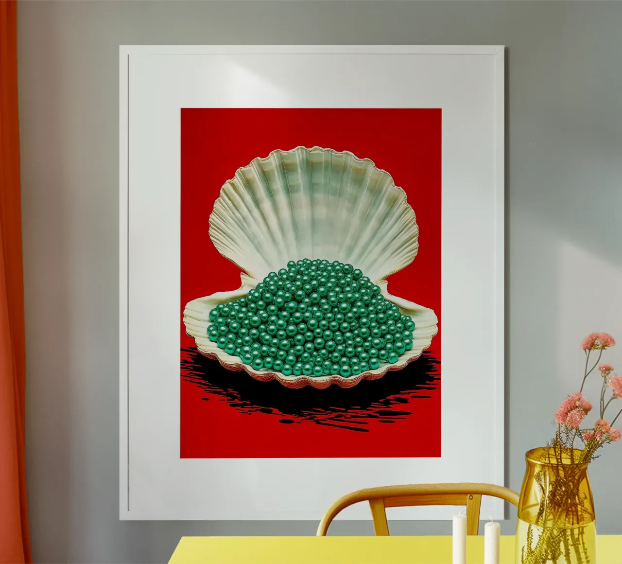 Perlmuschel - Pop Art Hahnemühle von ColorCrash Gallery