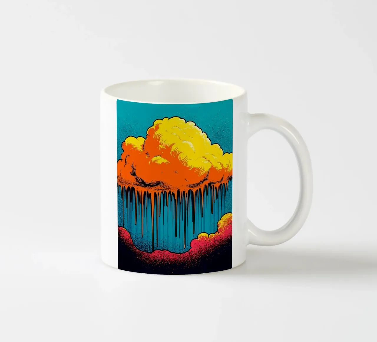 Clouds Dripping - Pop Art keramische mok van ColorCrash Gallery