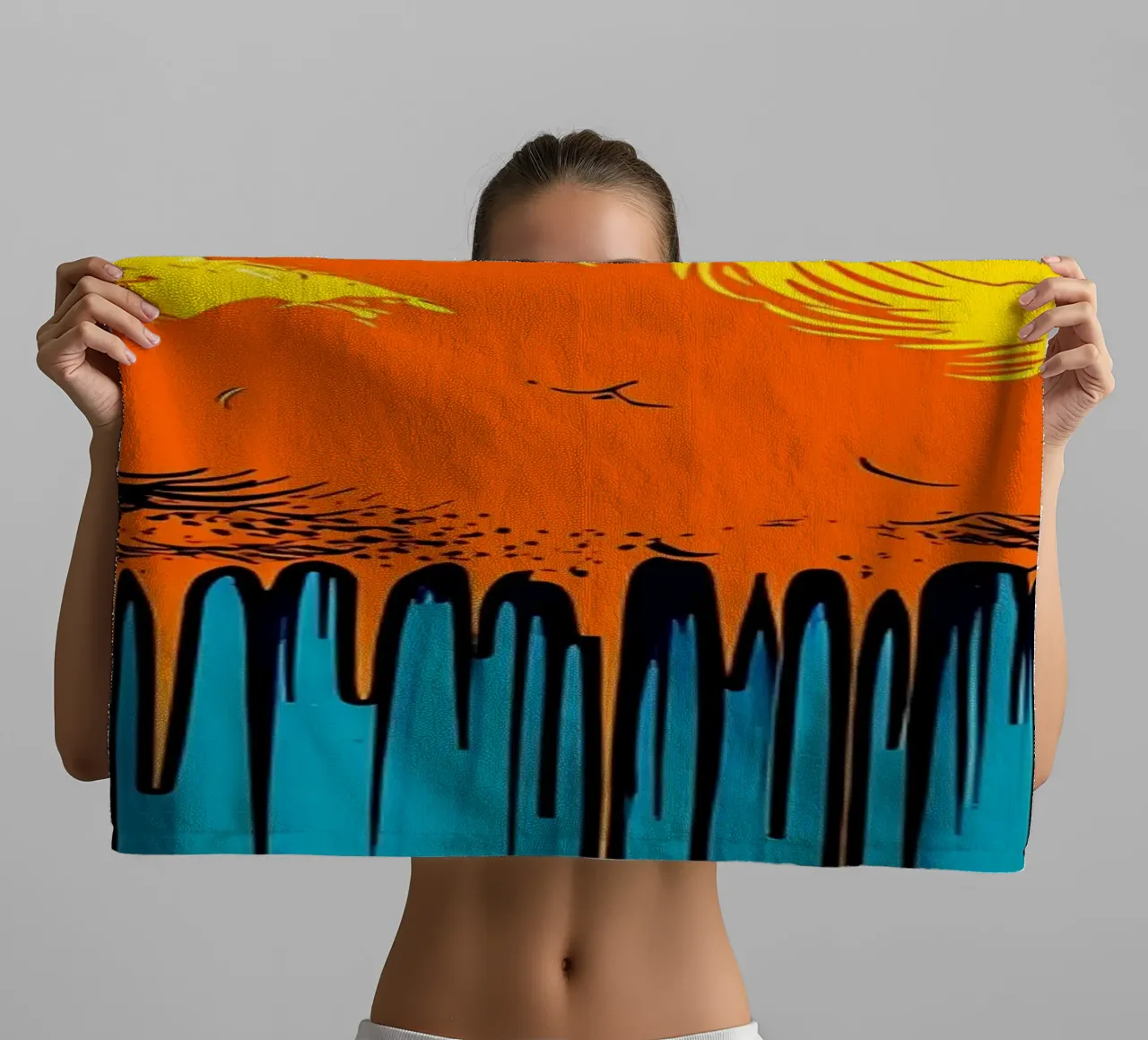 Clouds Dripping - Pop Art towel by ColorCrash Gallery