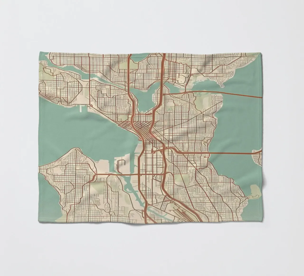 Seattle WA fleece blanket by Jacob W MICKELSON