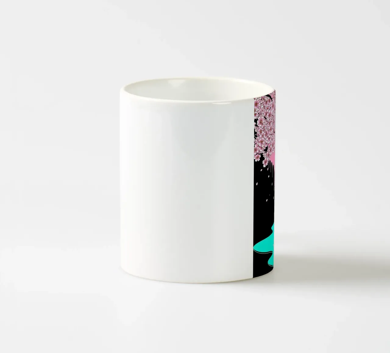 Fiori di ciliegio che gocciolano - Pop Art tazza in ceramica da ColorCrash Gallery
