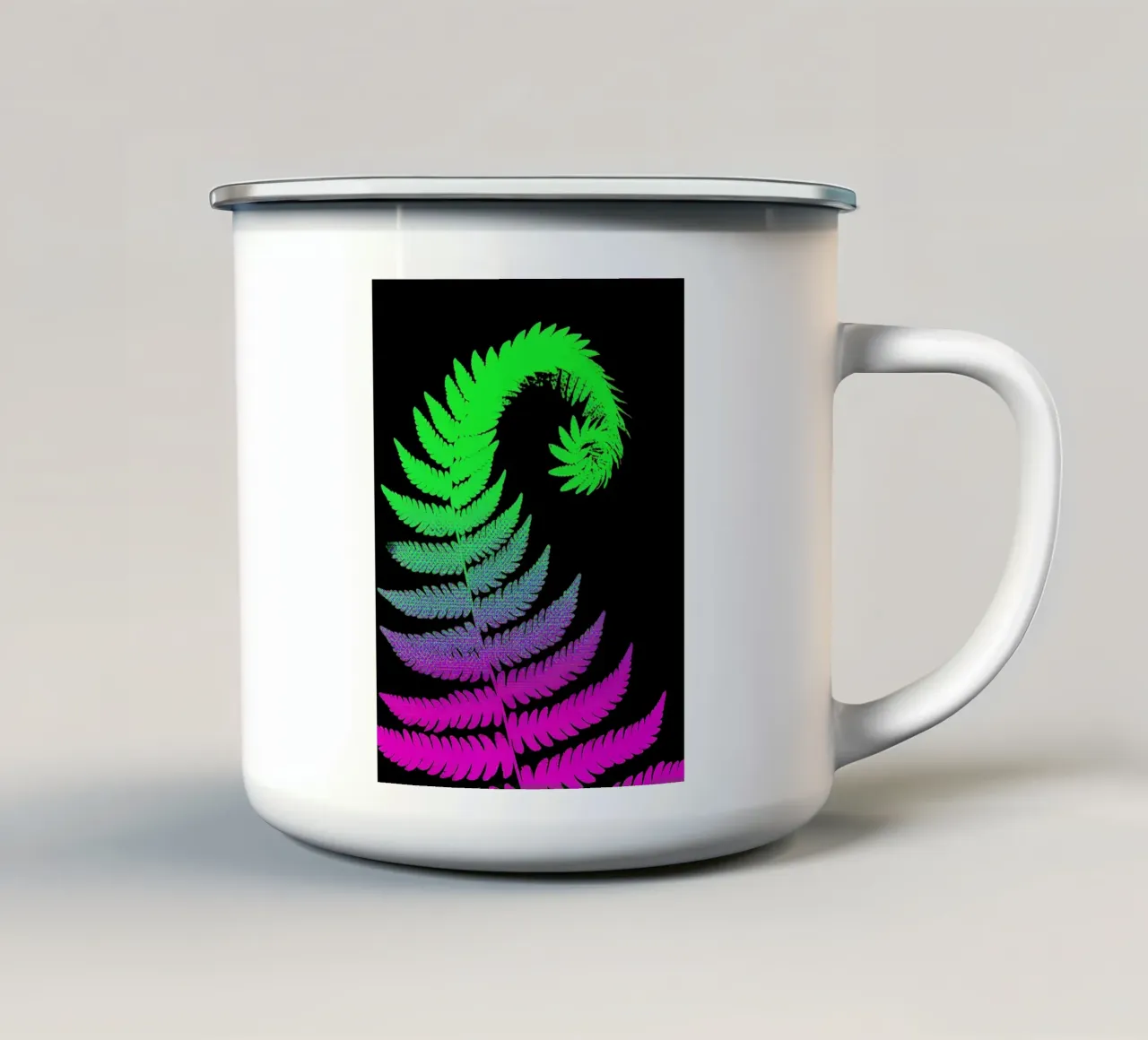 Felce - Pop Art tazza in smalto da ColorCrash Gallery