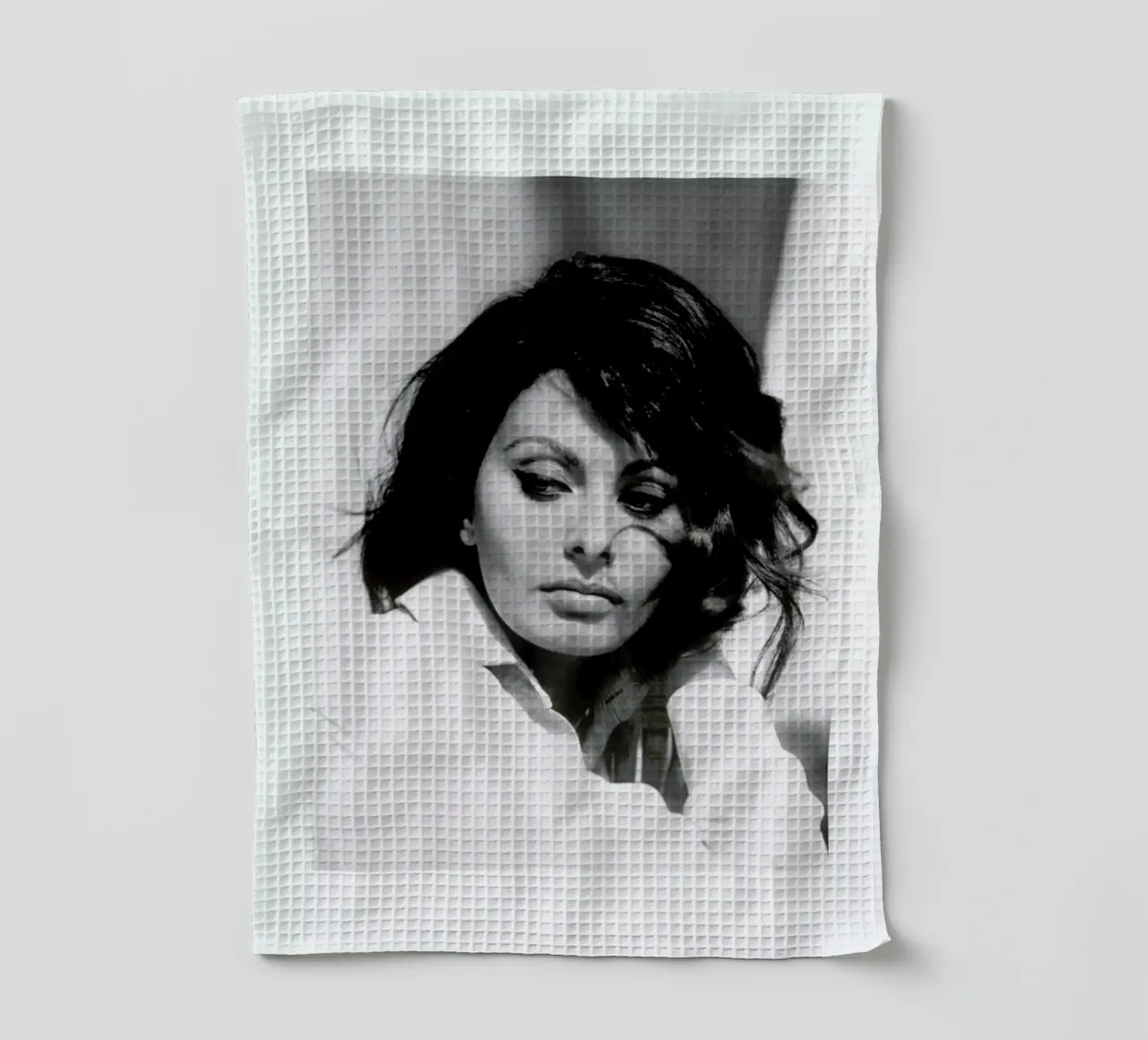 Sofia Loren, 1969 tea towel by Gallery Print and Art Limited