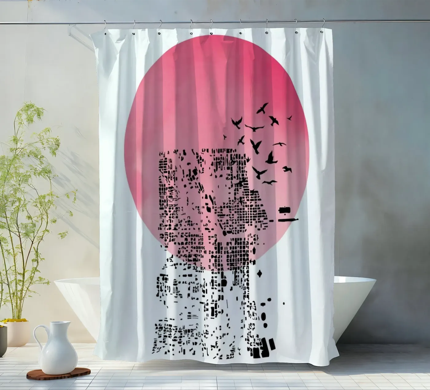 Shadow douchegordijn van Nordic Creators