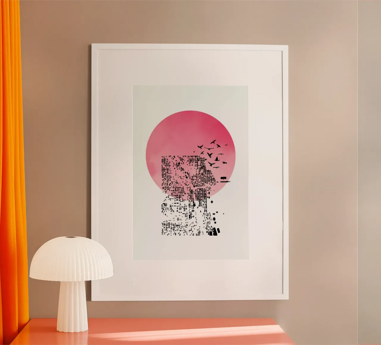 Shadow poster con telaio in legno da Nordic Creators