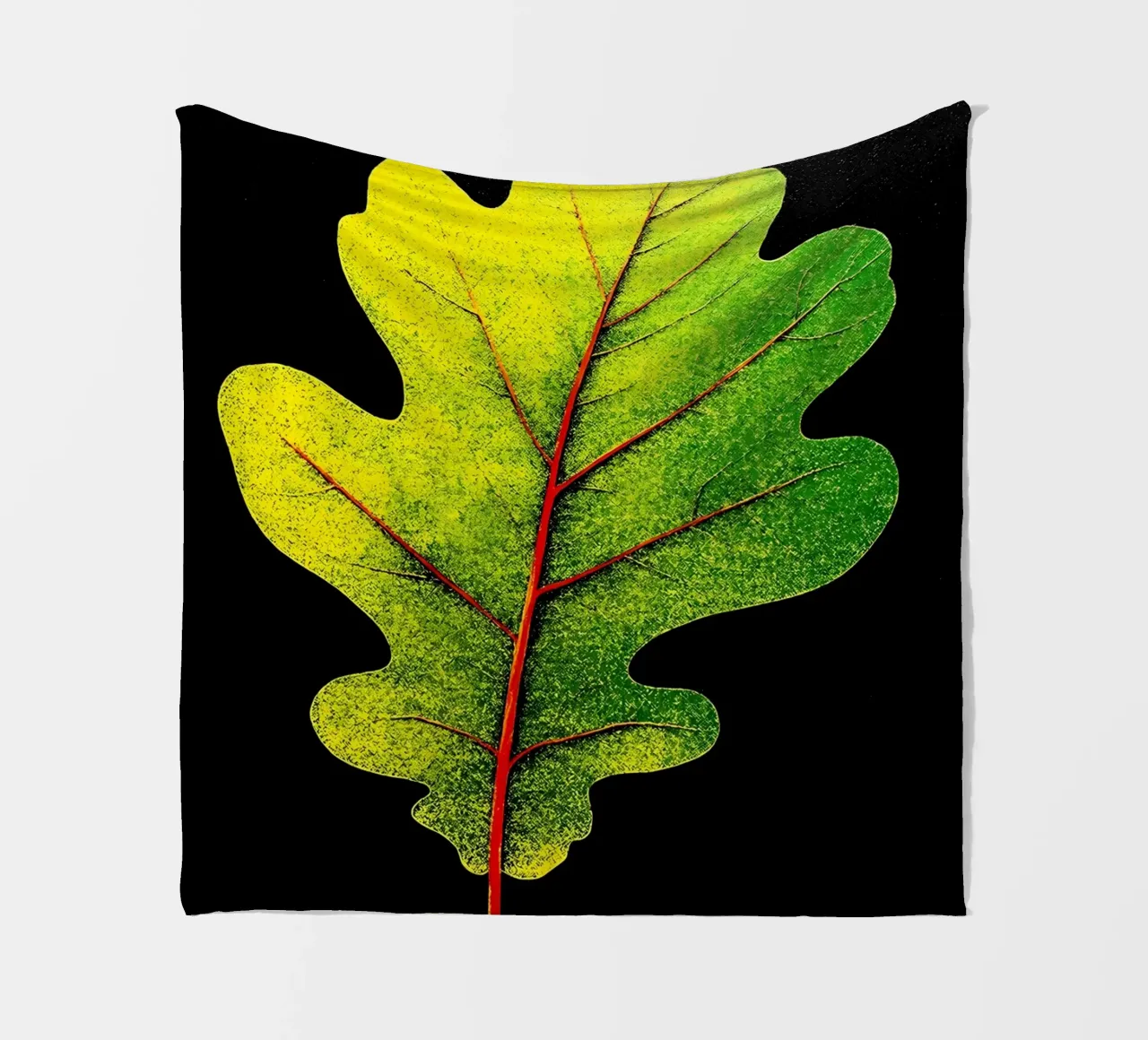 Foglia di quercia - Pop Art coperta in pile da ColorCrash Gallery