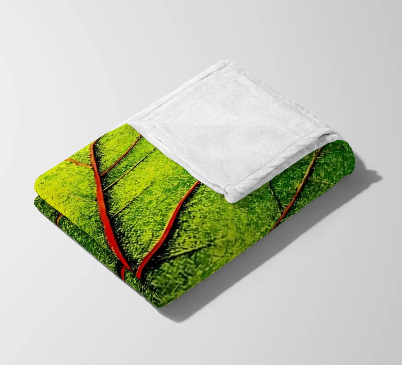 Foglia di quercia - Pop Art coperta in pile da ColorCrash Gallery